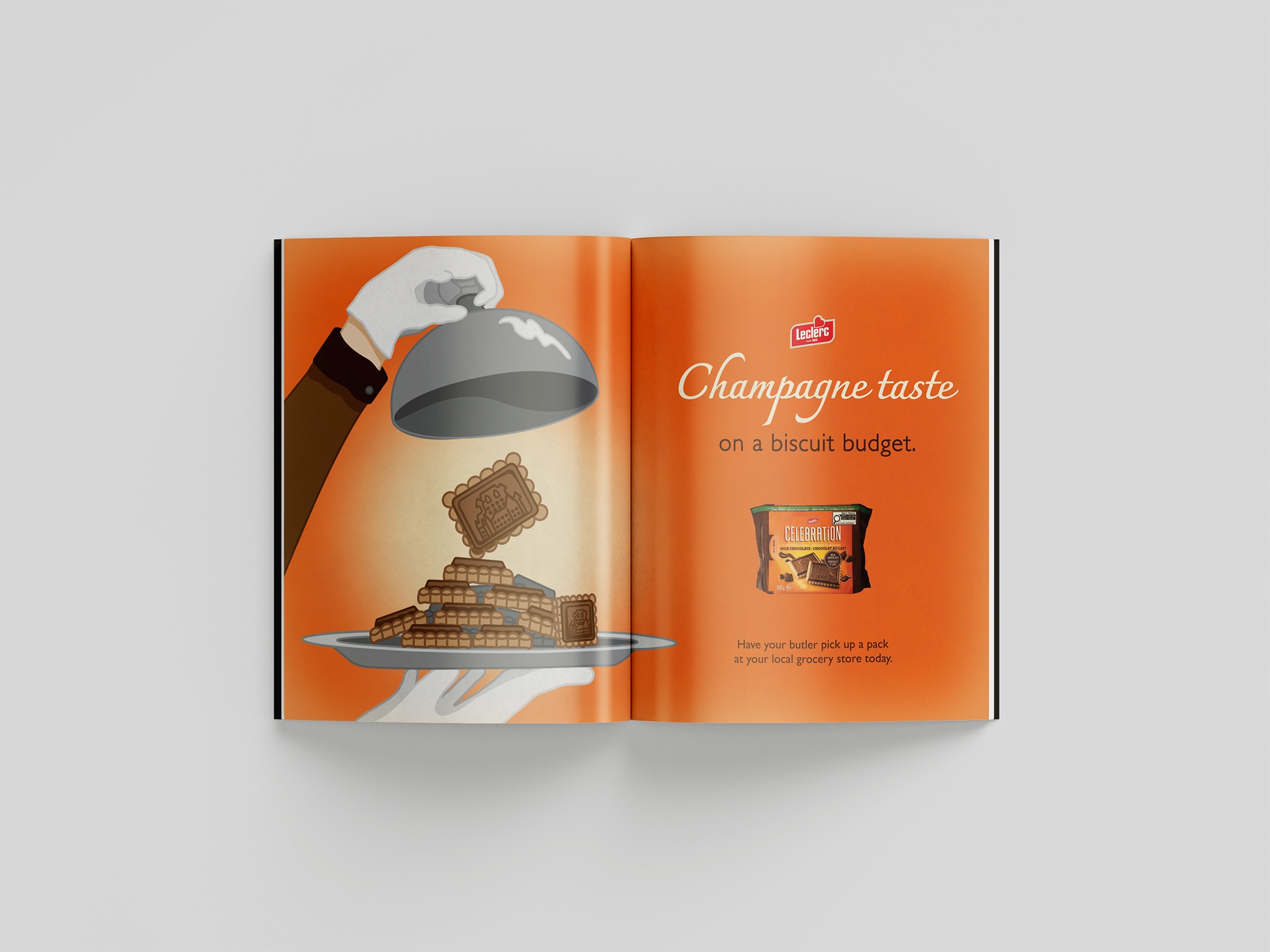 full spread magazine ad for celebration cookies